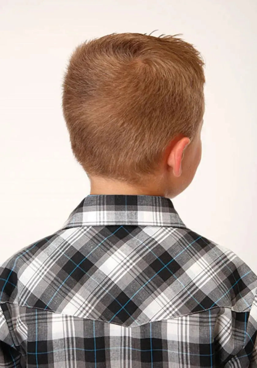Camisa Western Roper Ghostly Gallop (Blanca) para Niño