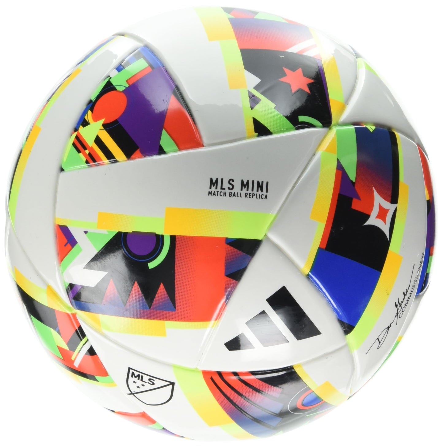 adidas Minibalón de Fútbol MLS Blanco/Negro/Dorado Solar 1