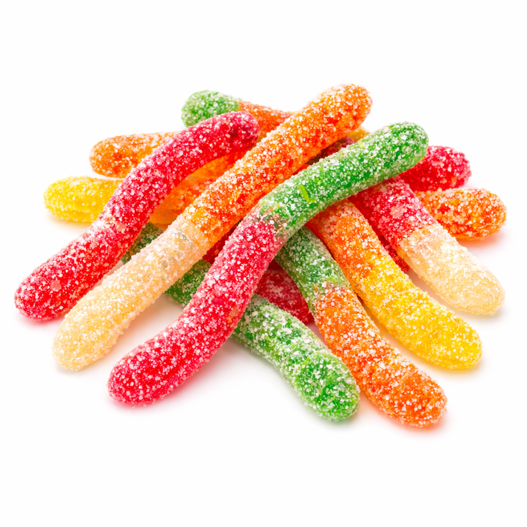 Albanese Sour Gummi Worms – Assorted Flavors – 4 Inch – Bulk Value Bag