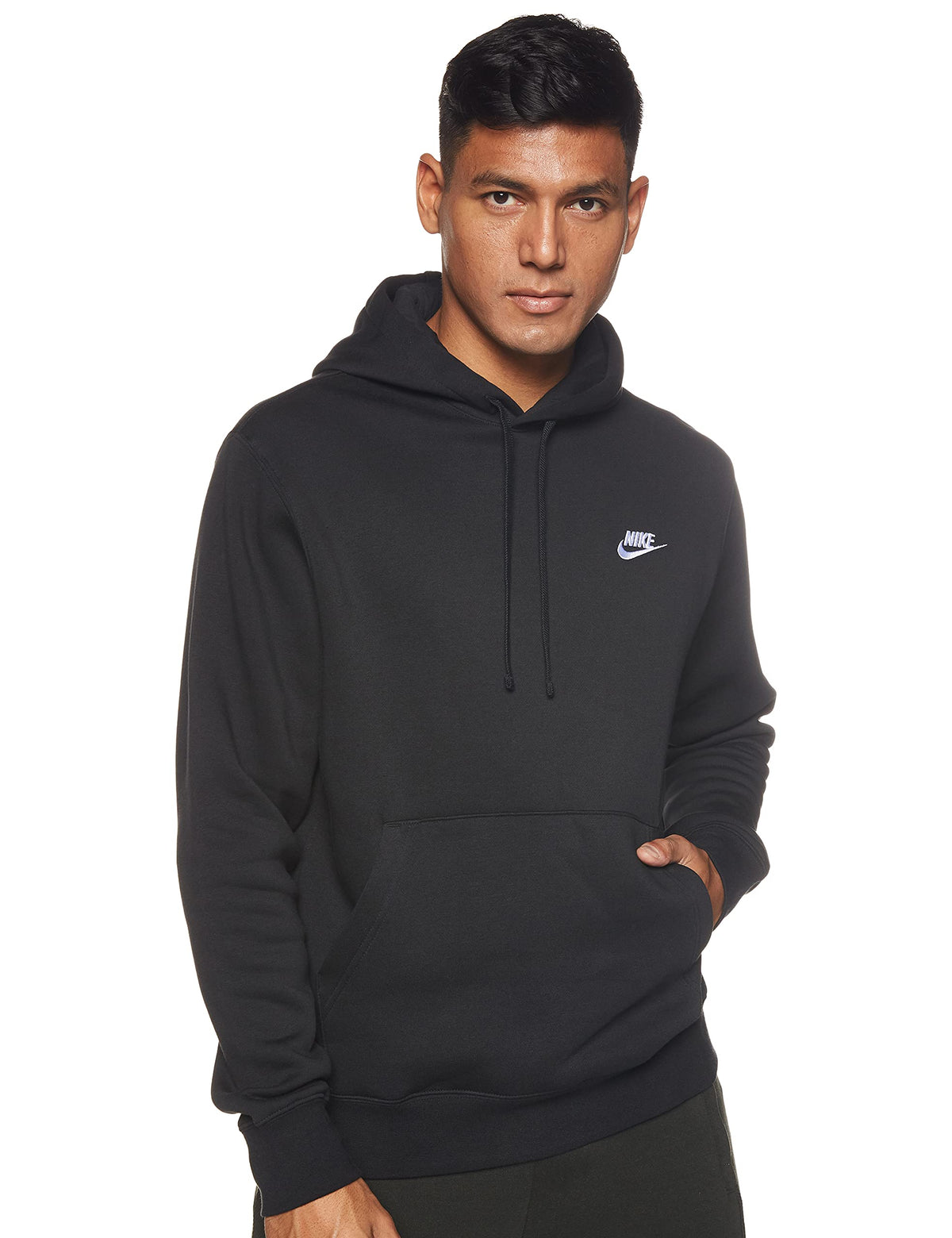 Sudadera Nike con capucha, negra/negra/blanca, talla L