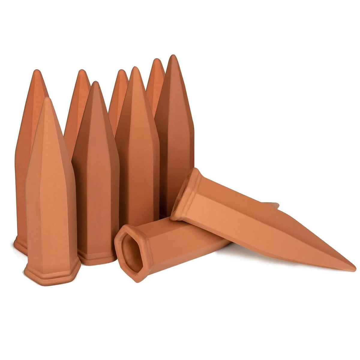 Paquete de 10: Dispositivo de riego de plantas de terracota Spikes