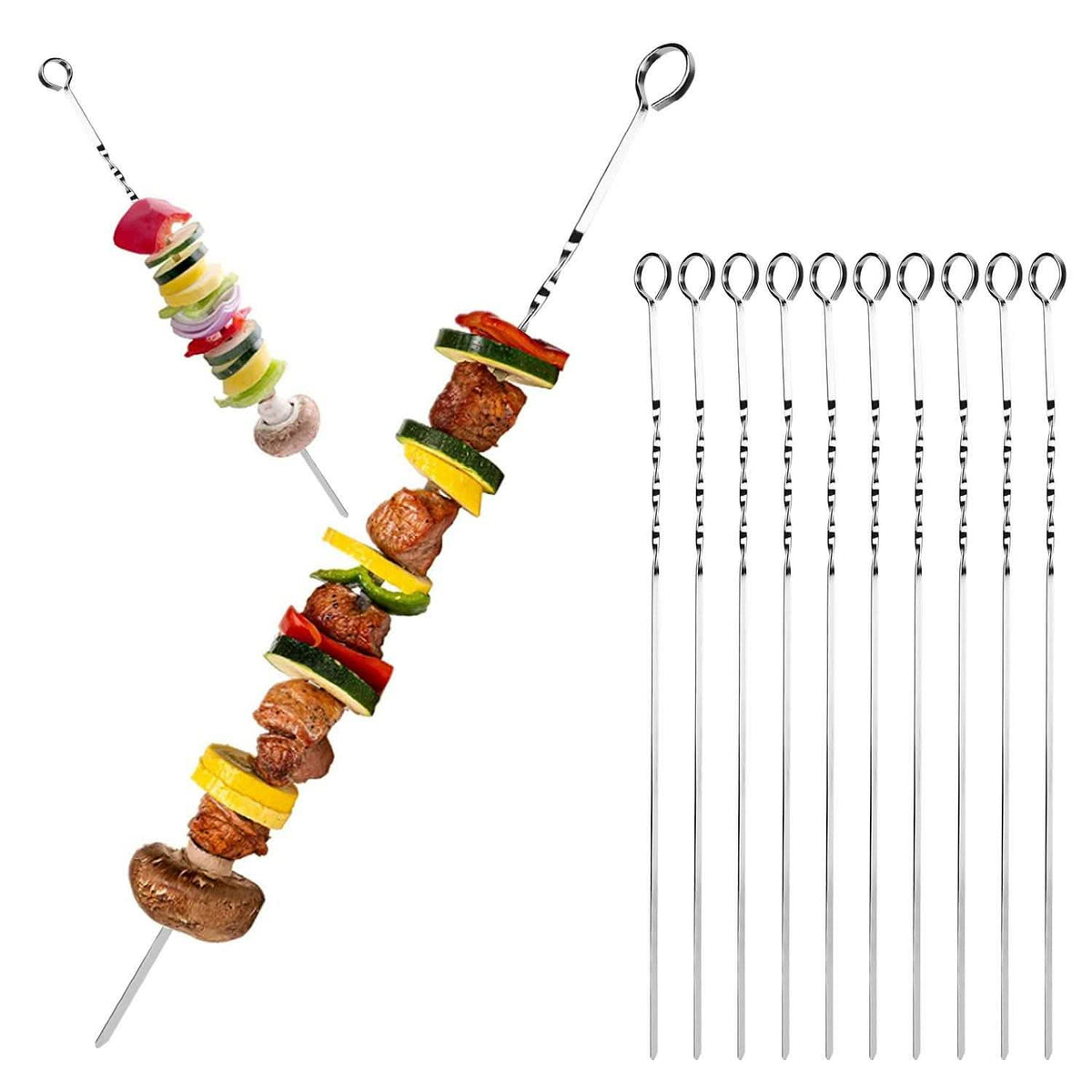 10 Piezas: Pinchos para barbacoa de 40.6 cm
