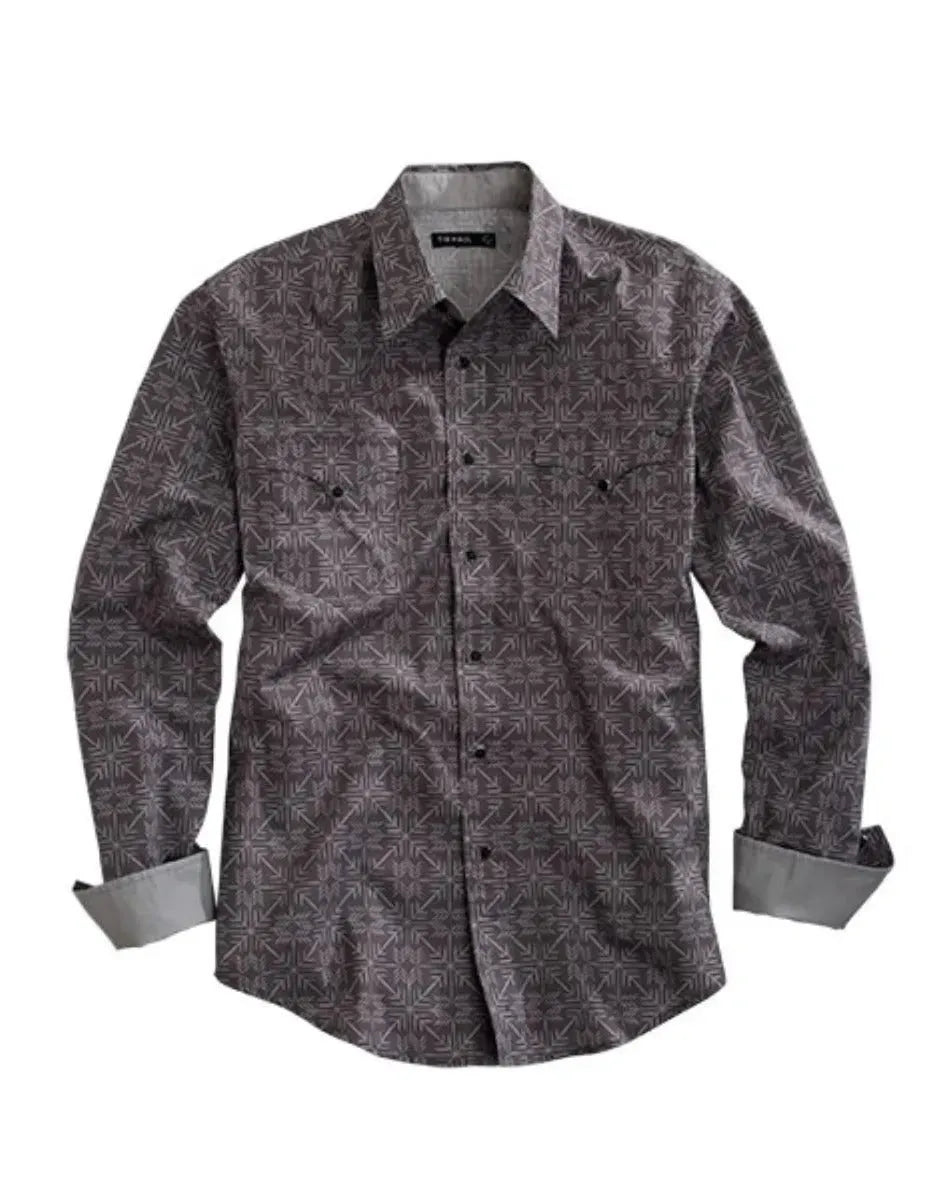 Camisa vaquera de manga larga con estampado de puntas de flecha Tin Haul (gris) - Para hombre