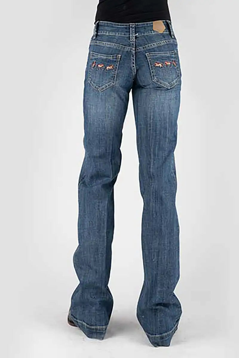 Jeans para mujer Tin Haul 460 Ella Fit Horse Pocket (lavado medio demin)