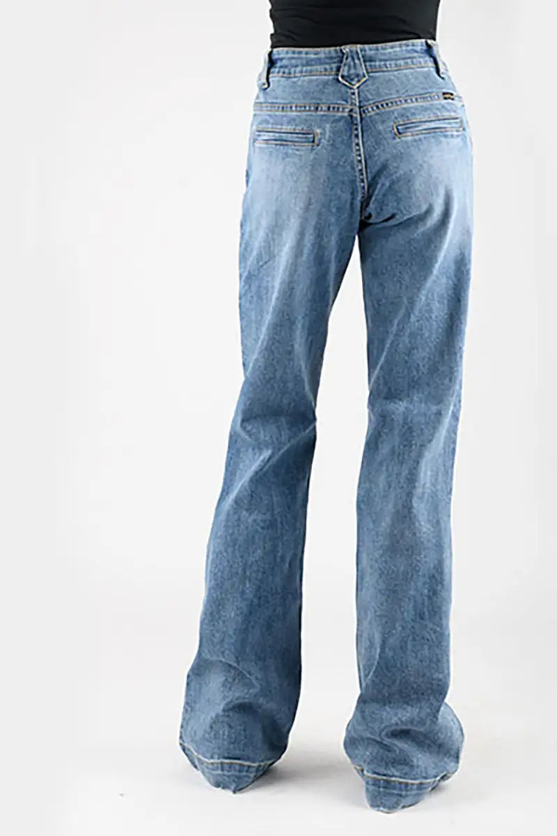 Stetson 214 Trouser Fit Back Welt Pocket (Denim Lavado Claro) - Jeans para Mujer