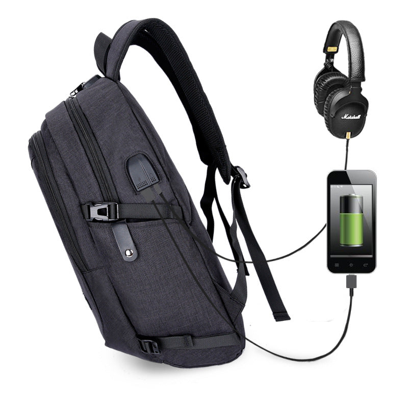 Men's Printed Oxford Cloth Business College Computer Backpacks