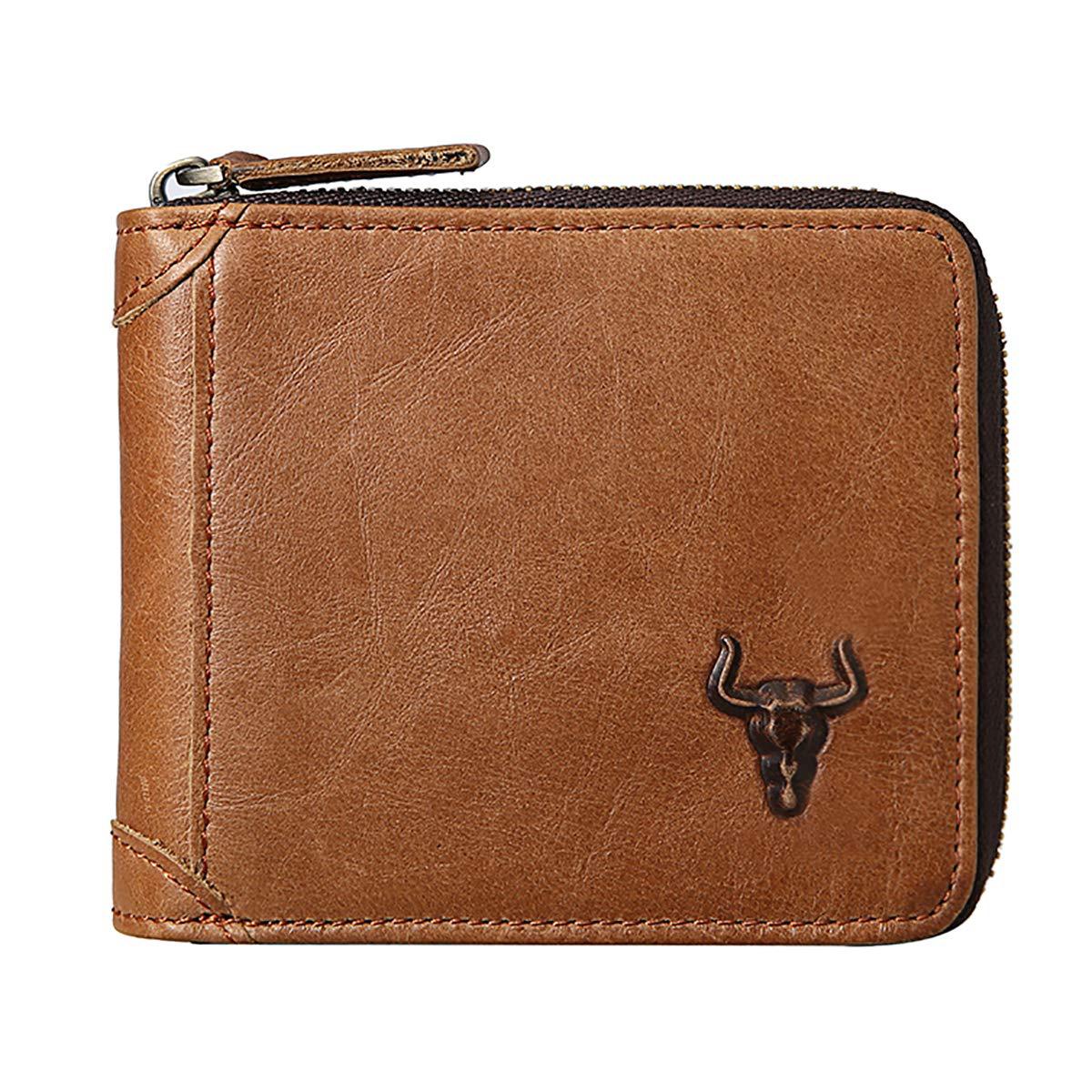 Leather For Man Horizontal Scarf Multiple Slots Men's Wallets