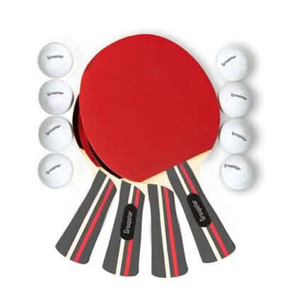 Juego de 12 piezas: Raquetas y pelotas de tenis de mesa