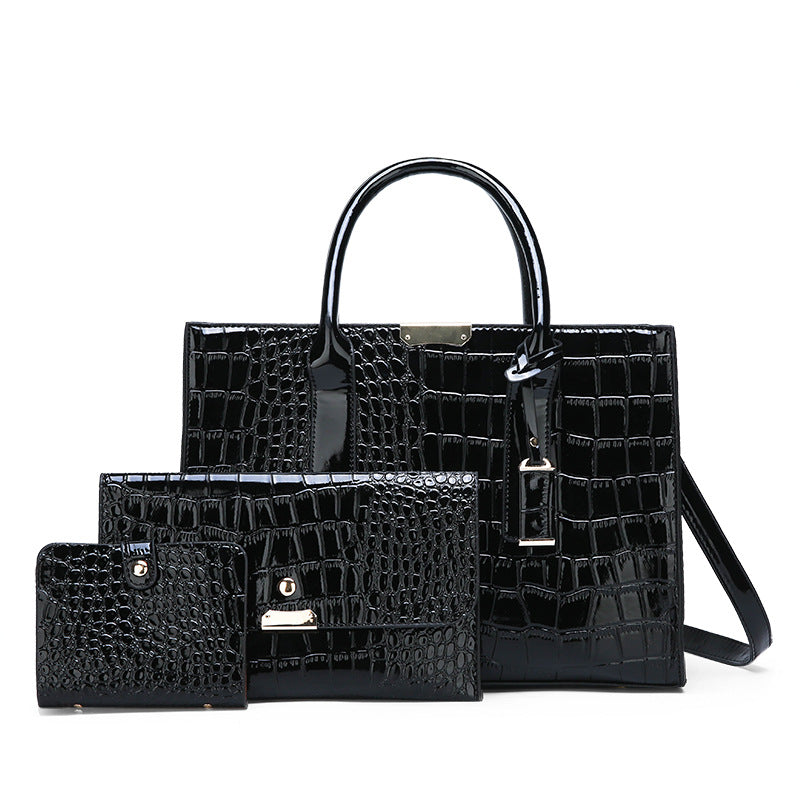 Goddess Crocodile Pattern Personality Trendy Mother Backpacks
