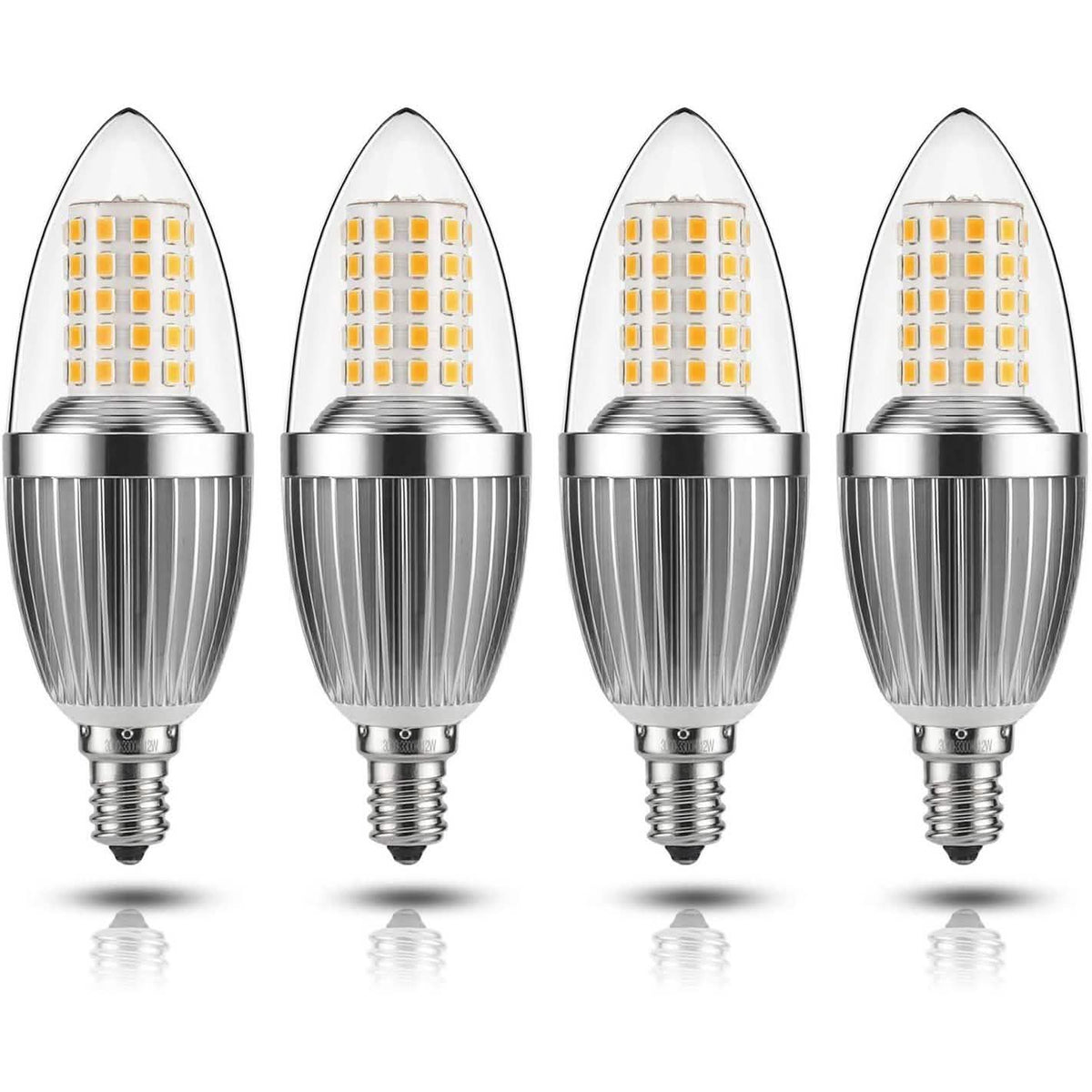 Bombilla LED de candelabro de 12 W no regulable, equivalente a bombillas de 100 vatios