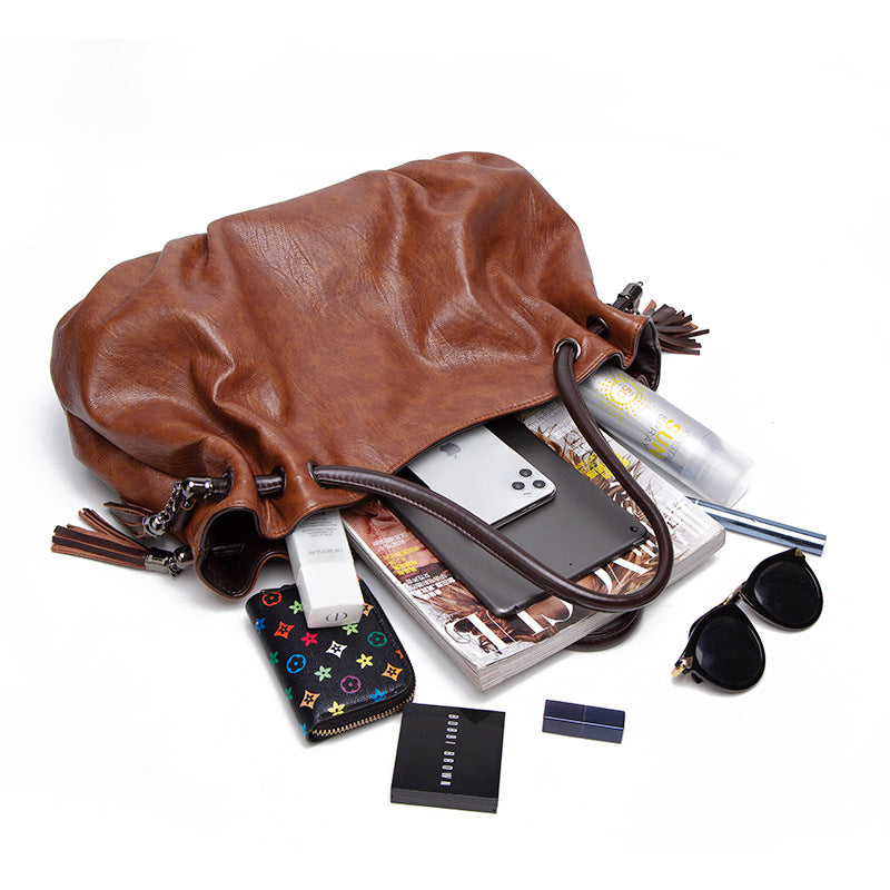 Women's Fashion Large Capacity Portable Big Soft Handbags