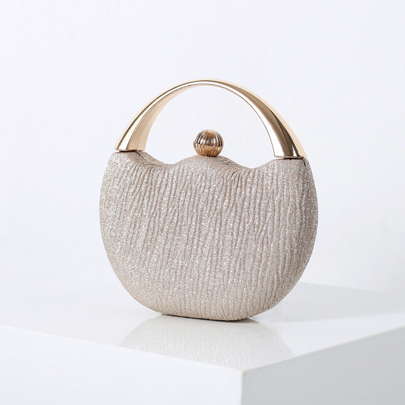 Retro Glittering Powder Portable Banquet Fashion Arc Evening Bags
