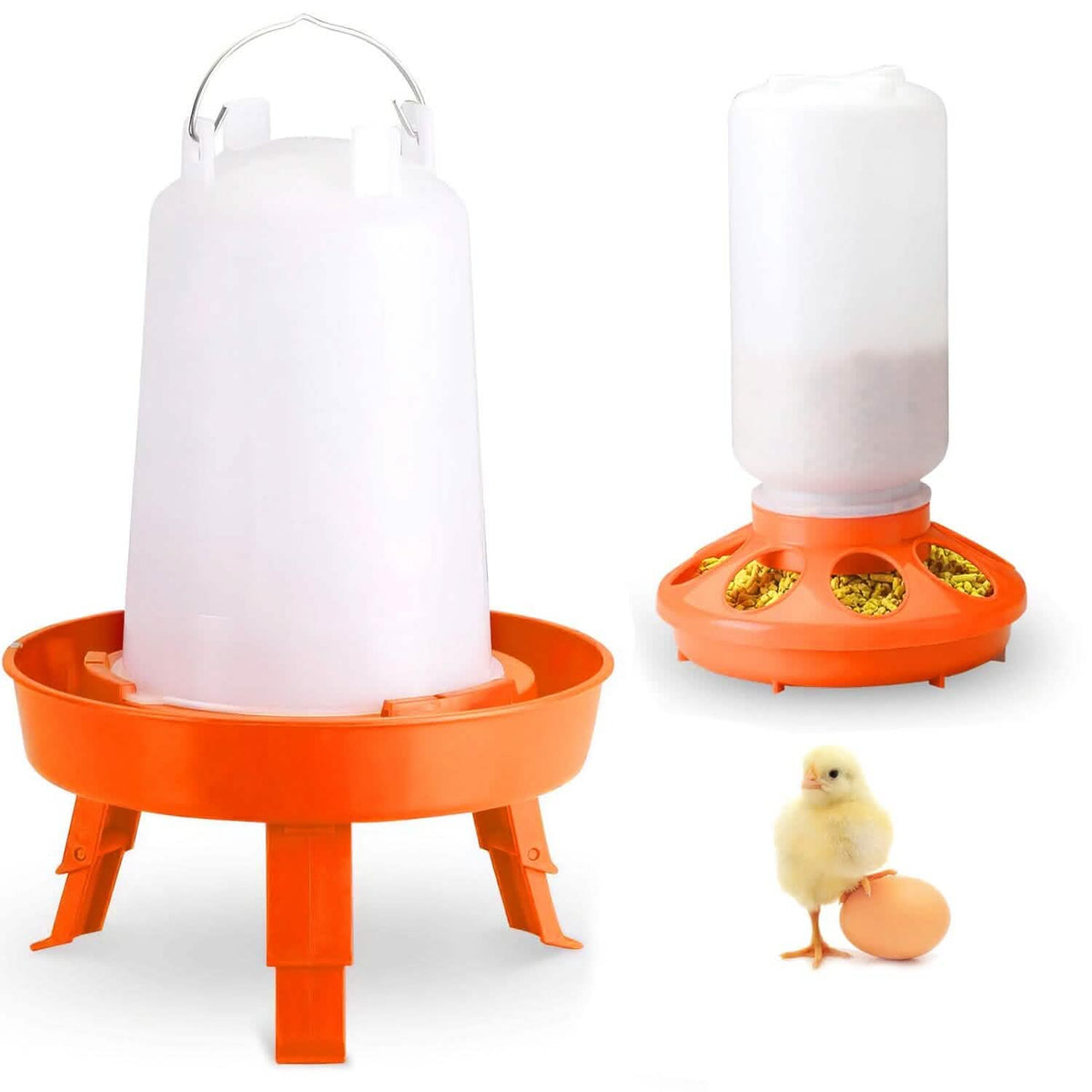Comedero de pollo de 1.5L con altura ajustable