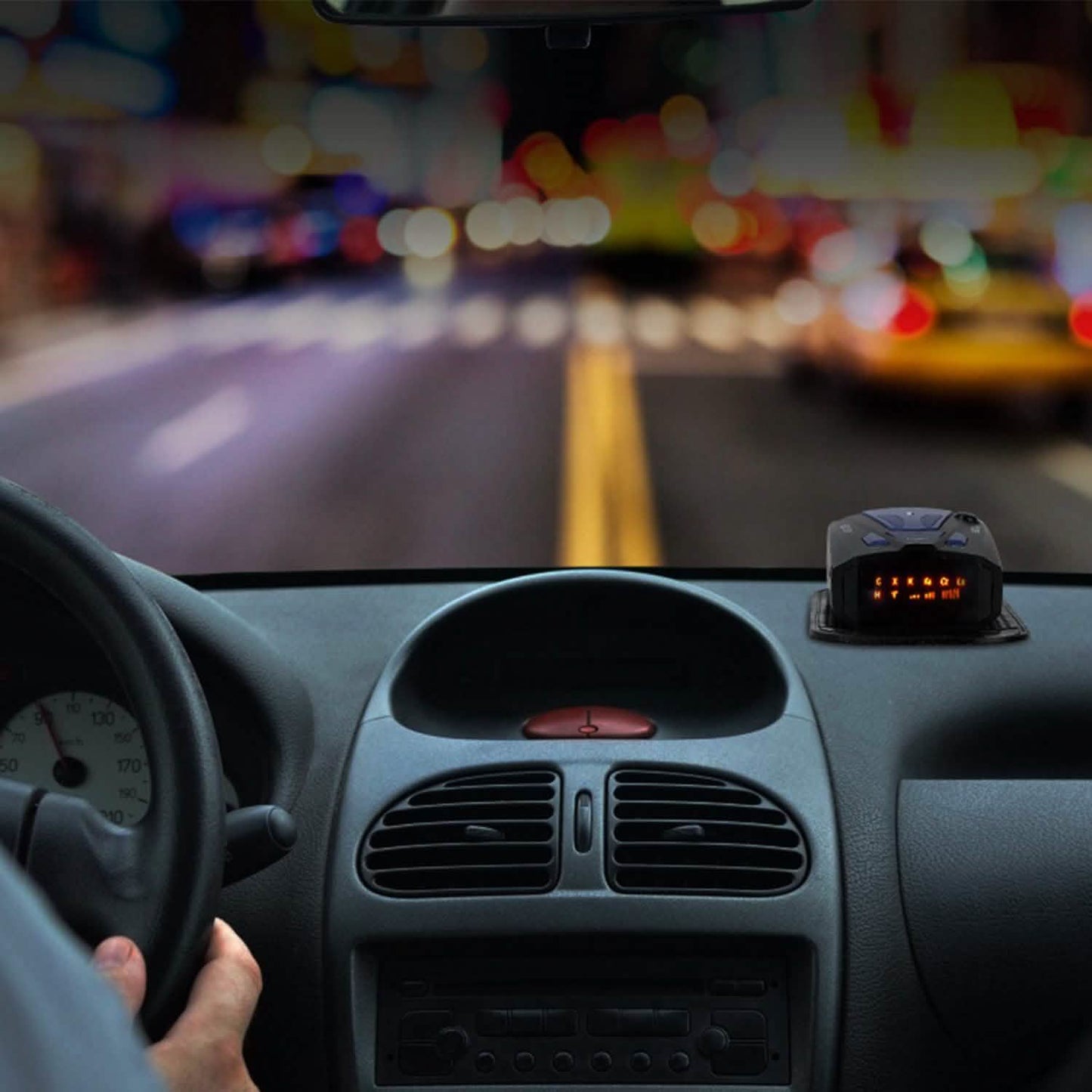 Detector de radar para coche con alerta de voz de seguridad V7 de 16 bandas de velocidad
