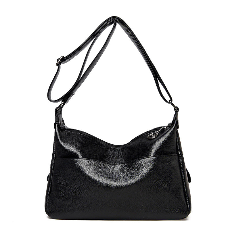 Women's Fashionable Mother Large Capacity Soft Leather Crossbody Bags