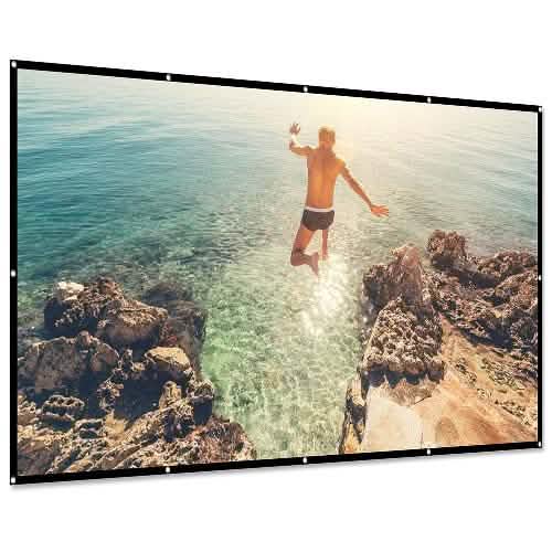 Pantalla de proyector plegable 16:9 Antiarrugas para montaje en pared