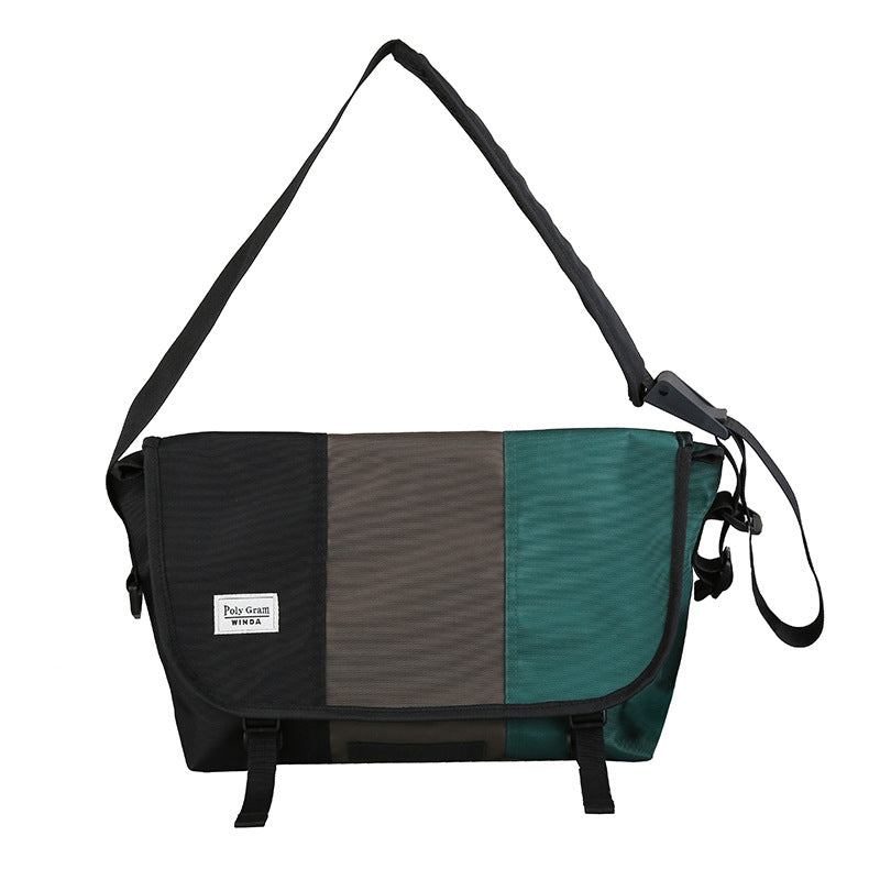 Men's Trendy Contrast Color Nylon Commuting Fashion Men's Messenger Bags
