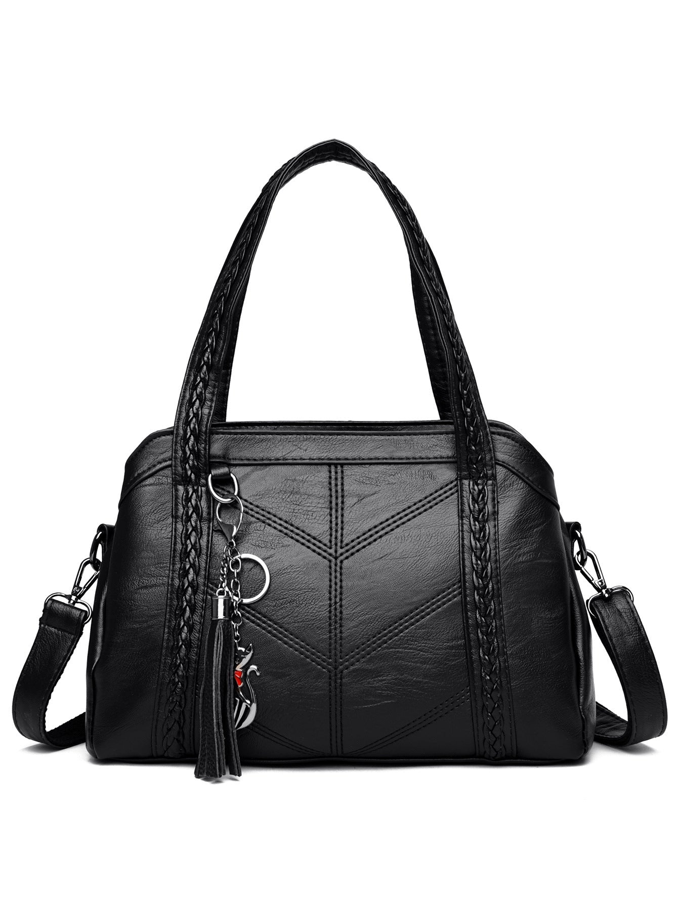 Women's Large Capacity Mom Portable Soft Leather Bags