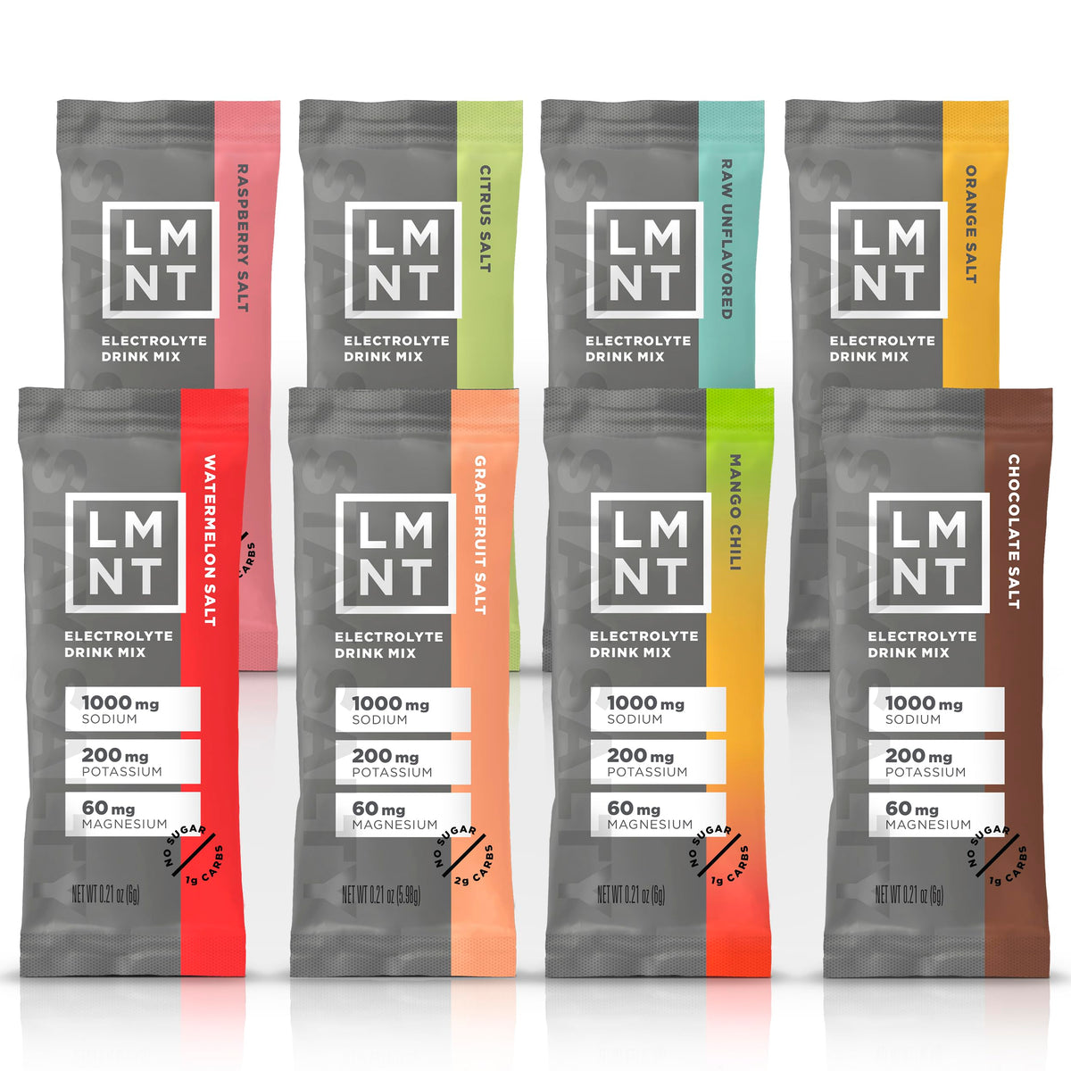 LMNT Keto Electrolyte Powder Packets | Mezcla de bebida de hidratación Paleo | Sin azúcar ni ingredientes artificiales | Paquete de muestra | 8 paquetes individuales