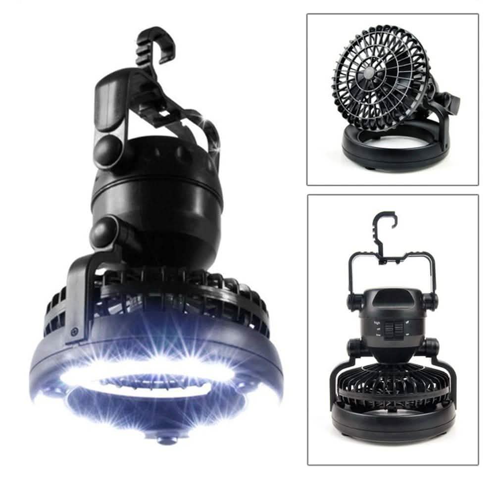 Ventilador de techo y luz de camping 2 en 1 de 18 LED