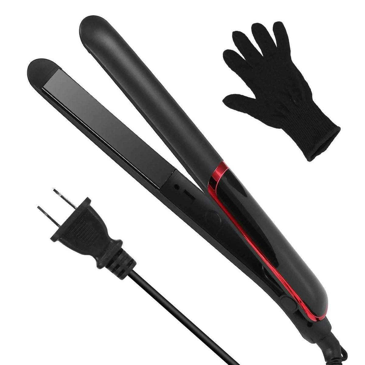 Plancha de Pelo 2 en 1 Rizador Cerámico con Ajuste de Temperatura y Pantalla LCD