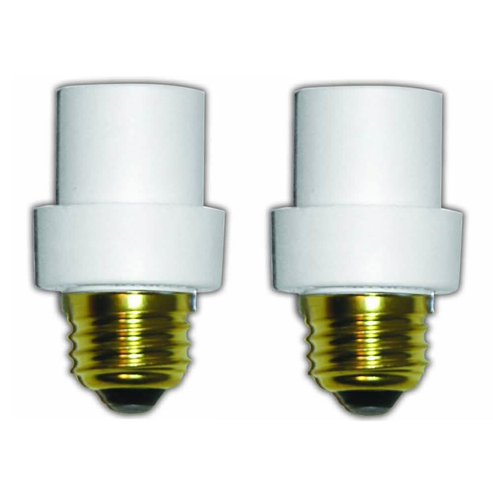 Paquete de 2: Sensores automáticos de lámpara, enchufe para bombilla de seguridad con sensor crepuscular