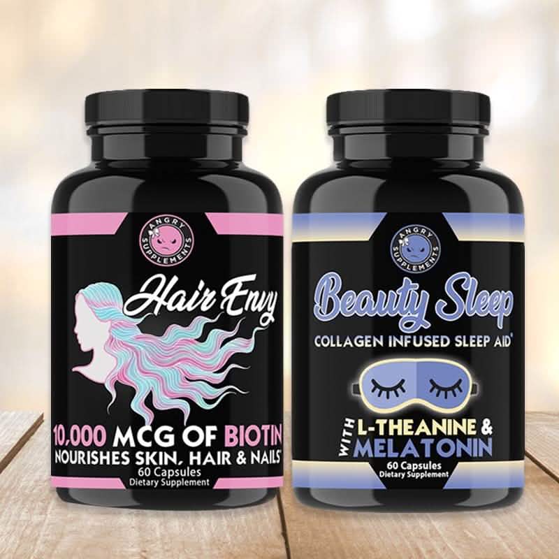 Paquete de 2: Hair Envy y Beauty Sleep Colágeno para Dormir