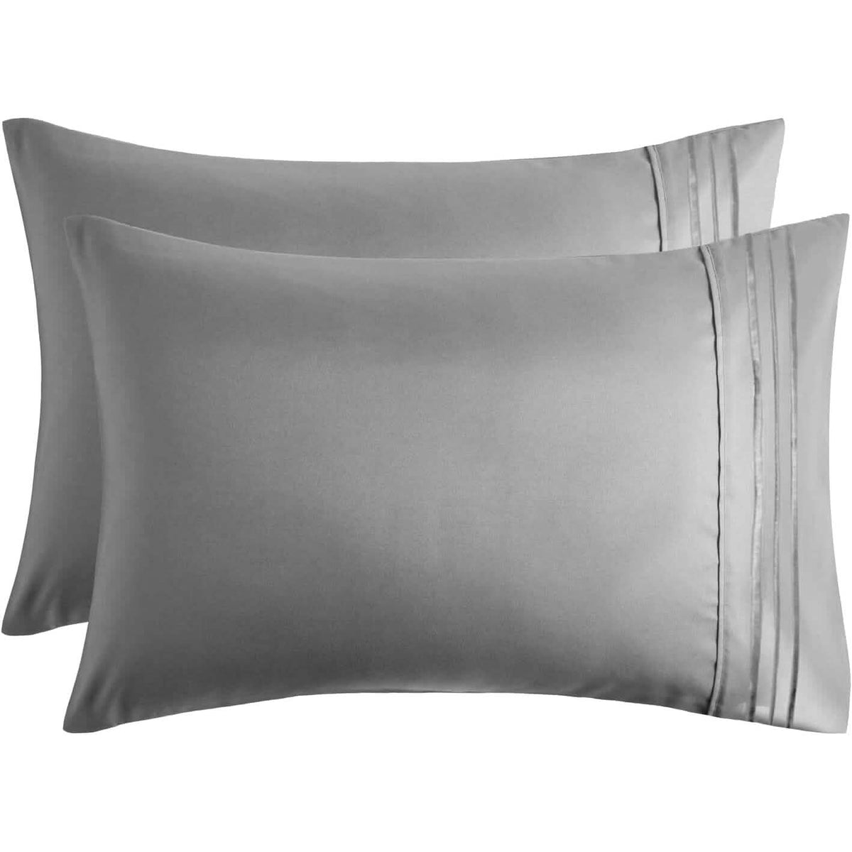 Paquete de 2: Fundas de almohada de microfibra Hannah Linen, transpirables y con cierre de sobre