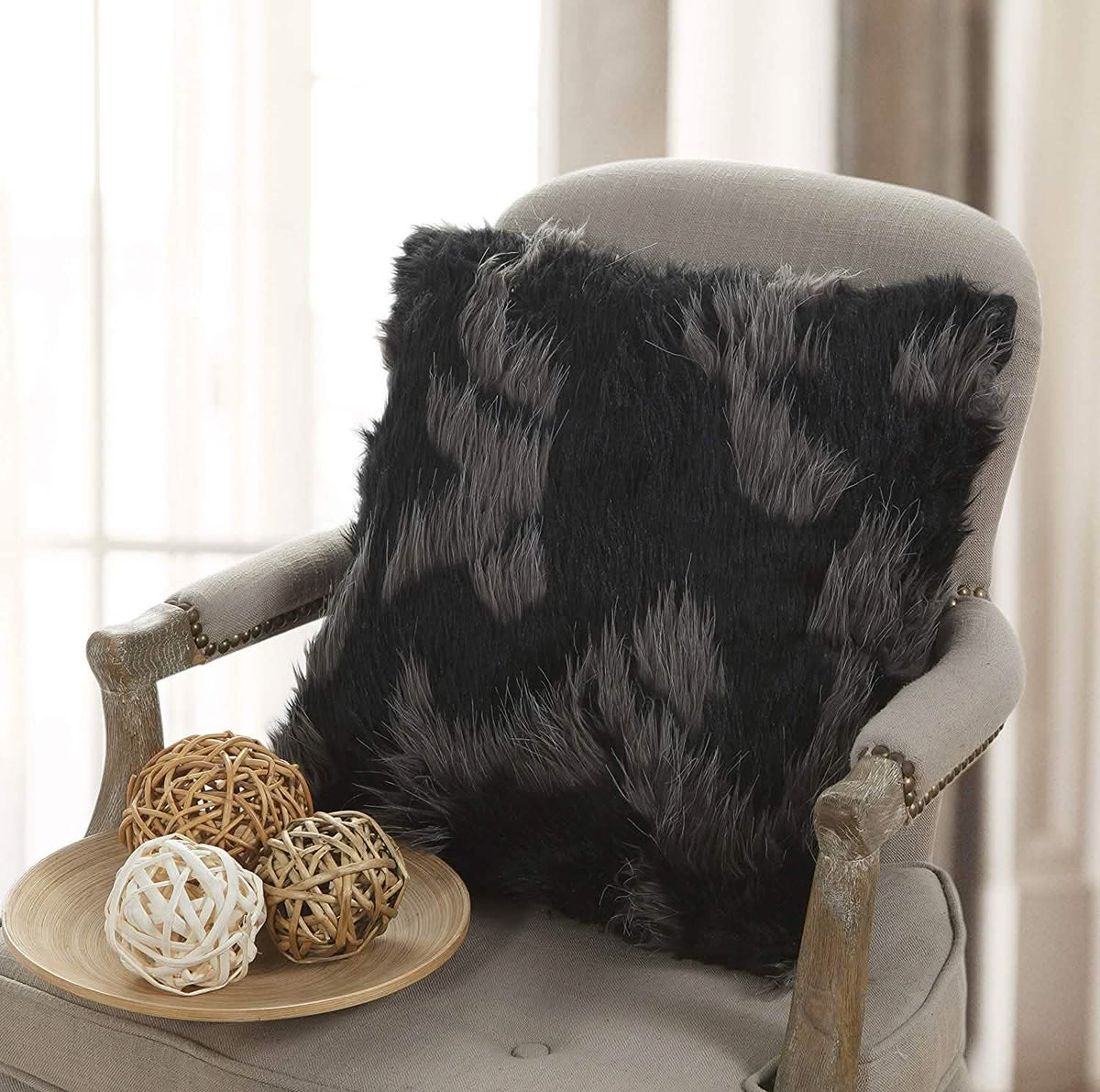 Paquete de 2: Fundas de almohada decorativas de piel sintética Kensie