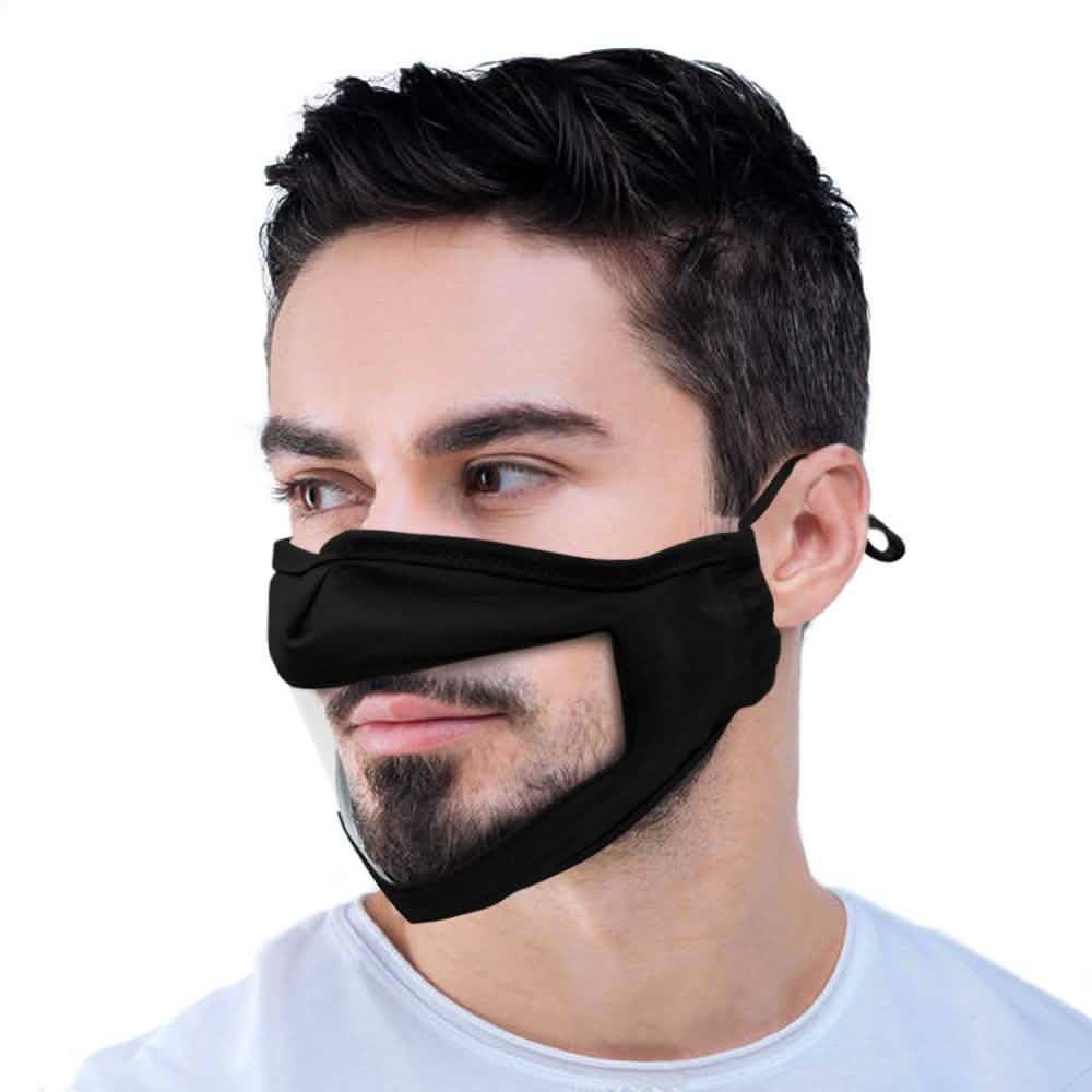 Paquete de 2: Mascarillas con parte bucal visible