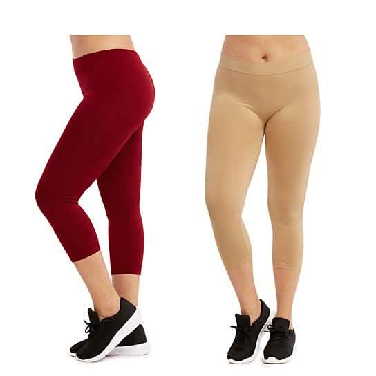 Paquete de 2: Capri leggings de cintura alta ultrasuaves para mujer de tallas grandes