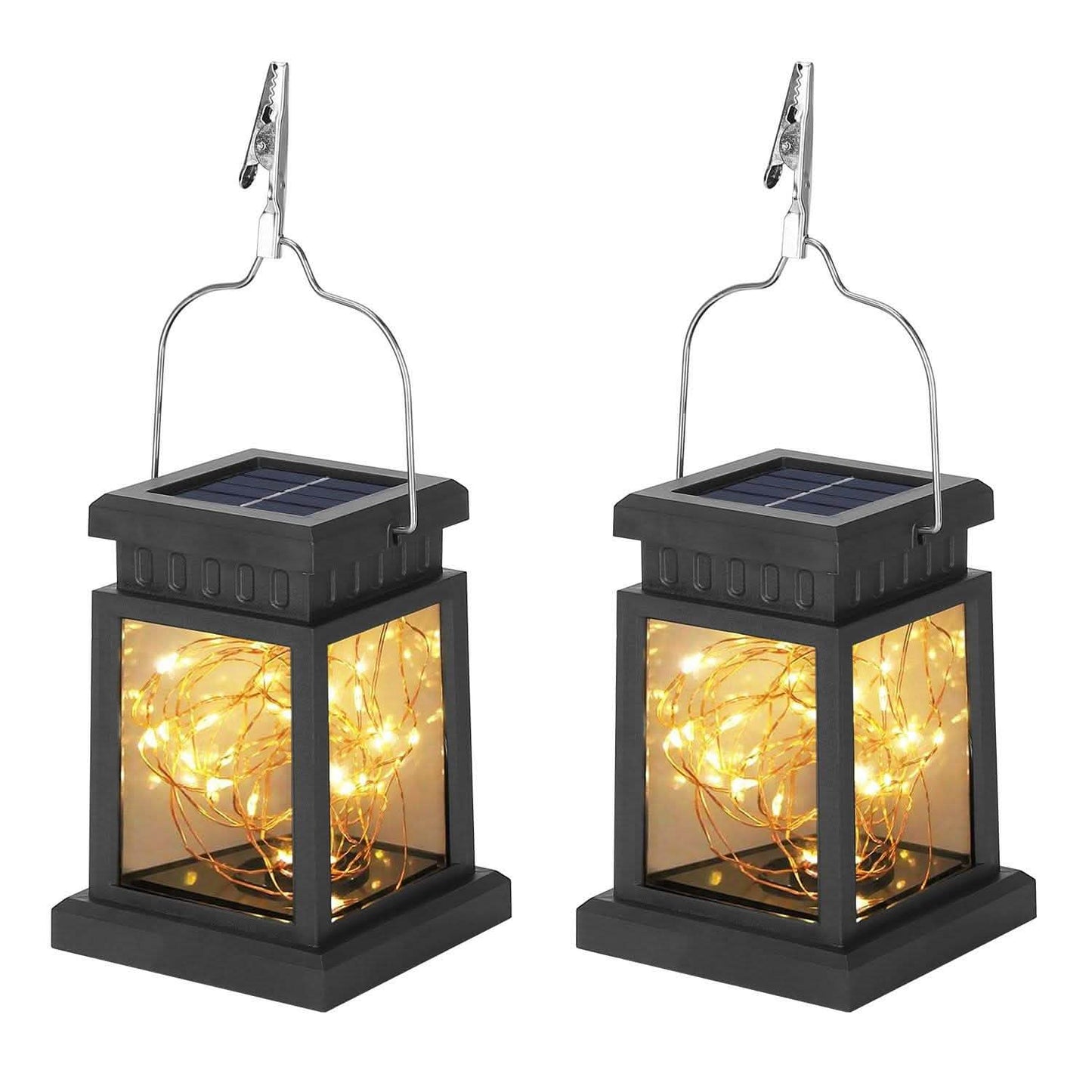Paquete de 2: Luces colgantes solares con 30 cuentas LED