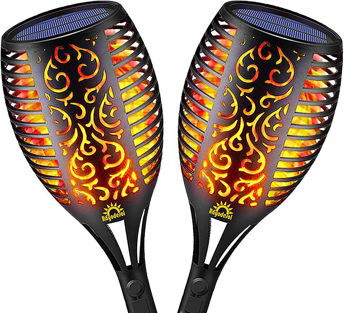 2-Pack: Solar Torch Lights Outdoor