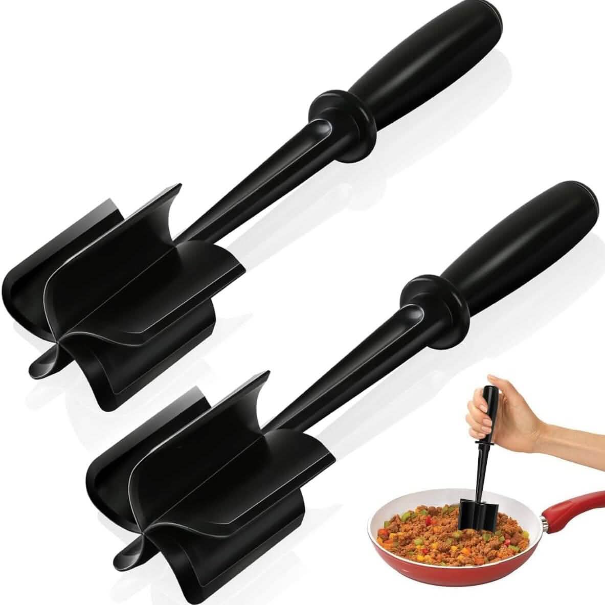 Juego de 2 piezas: Juego de picador de carne de nailon resistente al calor