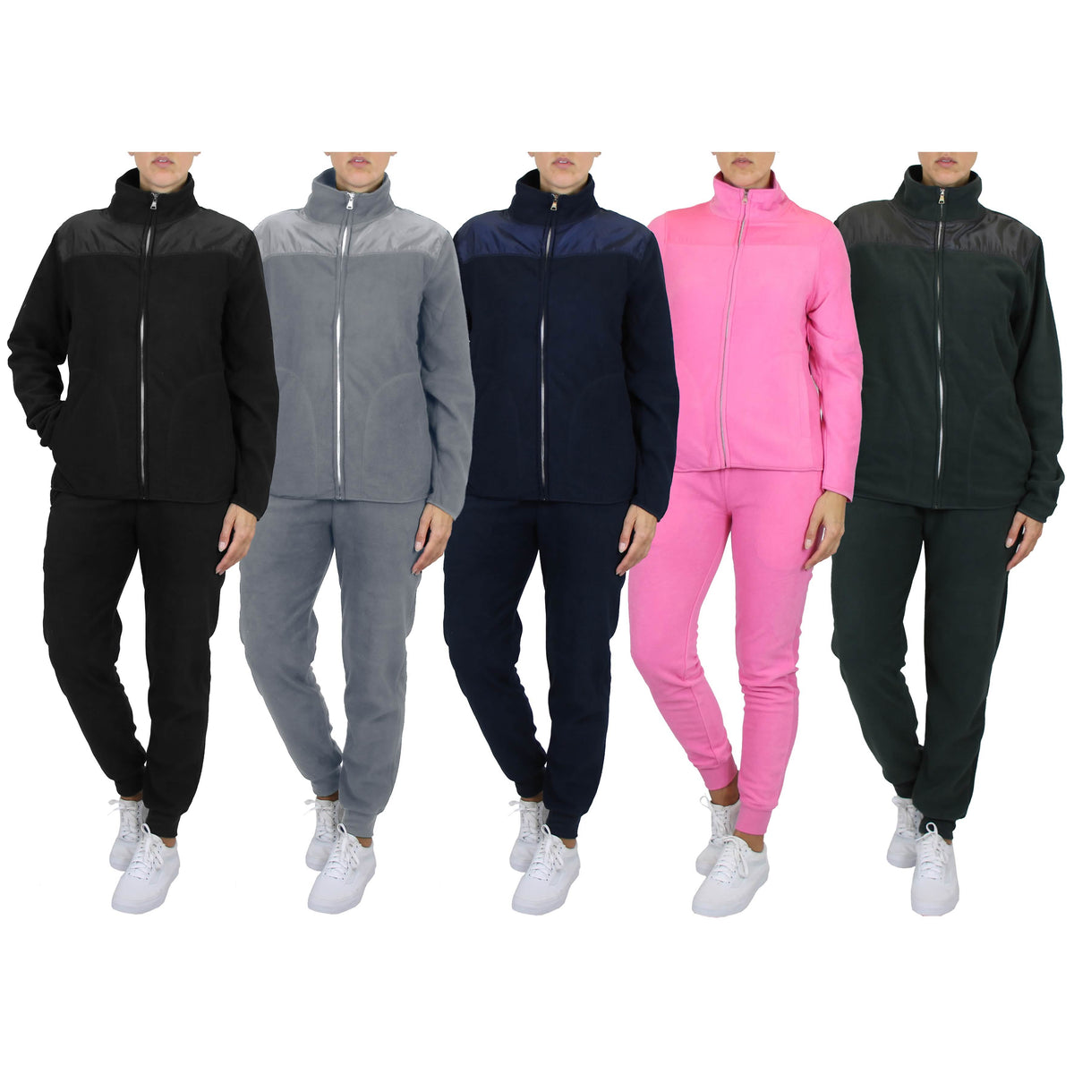 Conjunto de 2 piezas: Suéter y pantalón de chándal de forro polar a juego para mujer