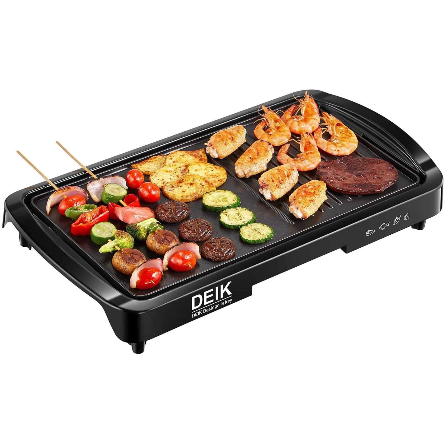 Plancha eléctrica antiadherente de 20 pulgadas