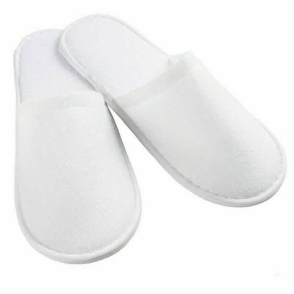 20-Pares: Zapatillas Suaves Desechables de Punta Cerrada para Huéspedes de Hotel Spa, Zapatillas de Viaje