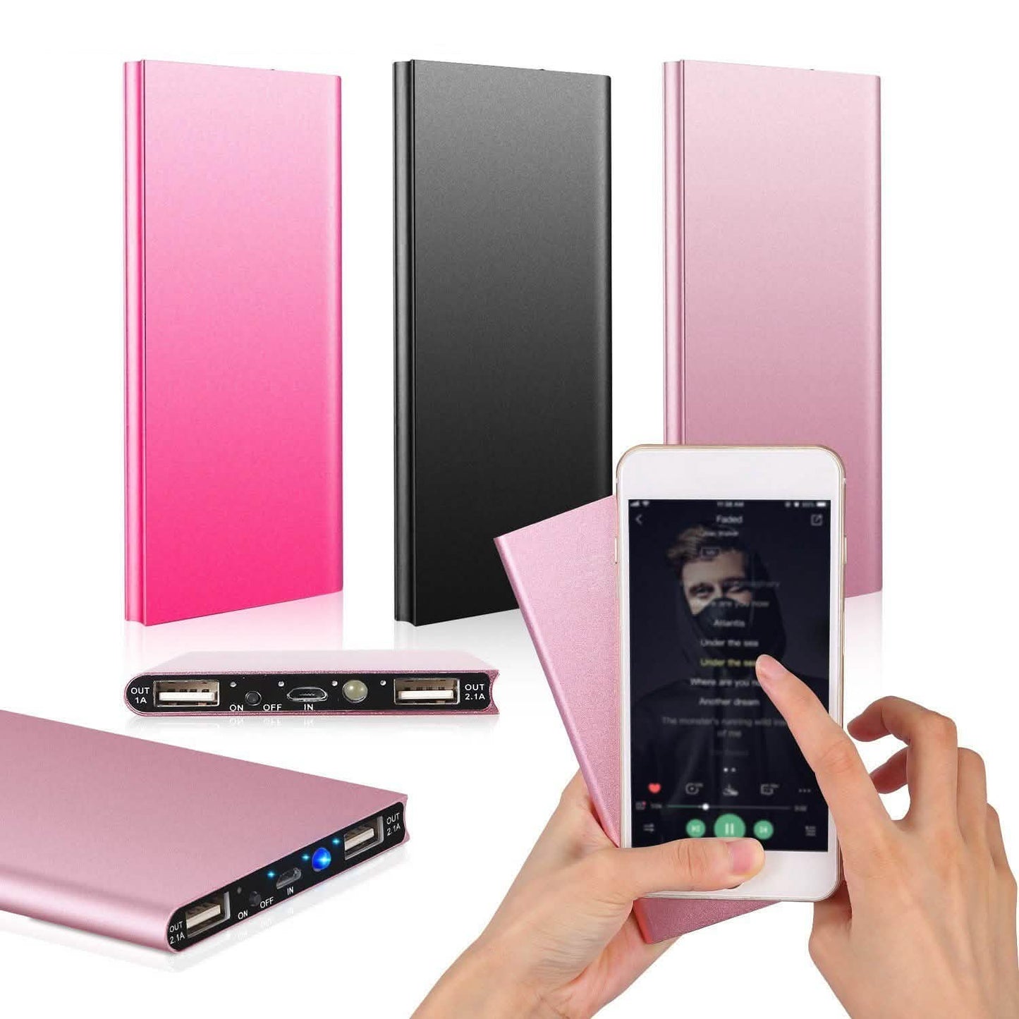 Batería externa ultrafina Power Bank de 20000 mAh
