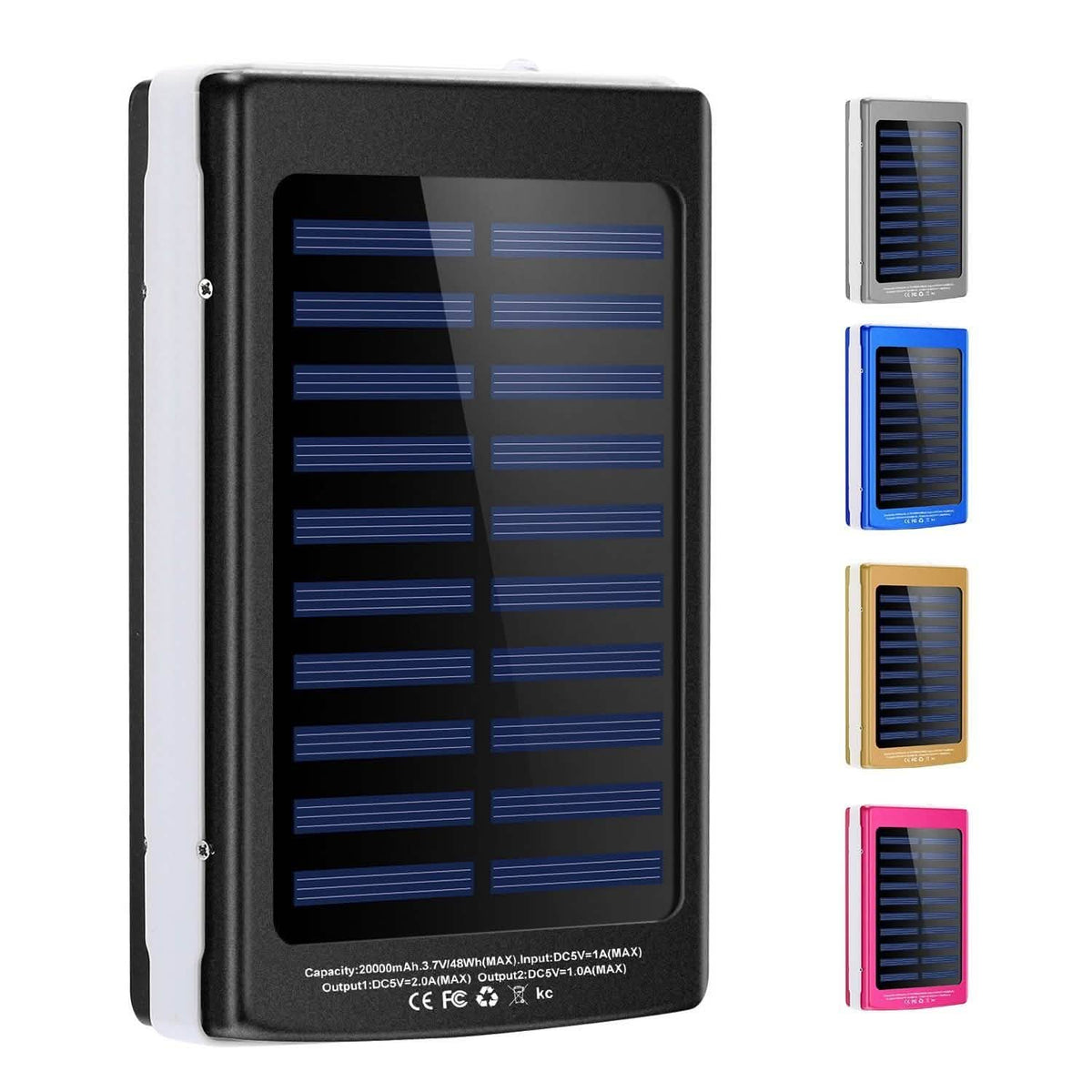 Batería externa solar de 20.000 mAh