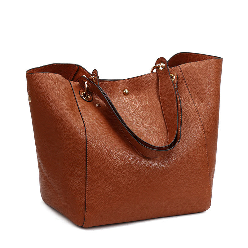 Women's Fashionable Large Capacity Magnetic Snap Shoulder Bags