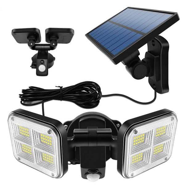 Luces Solares Súper Brillantes de 20W con 120 LED y Resistencia al Agua IP65
