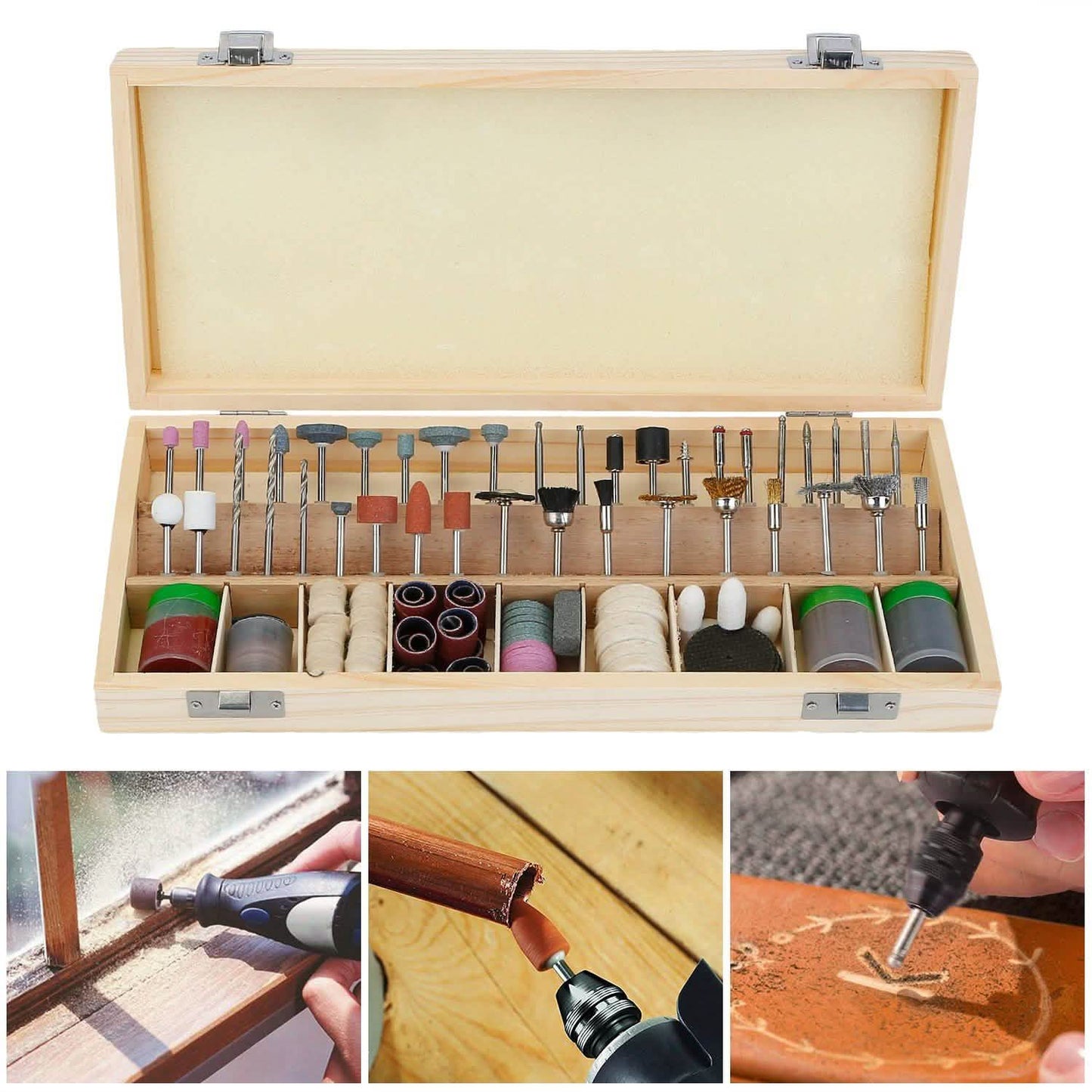 228 piezas: Kit de accesorios para herramientas rotativas Dremel