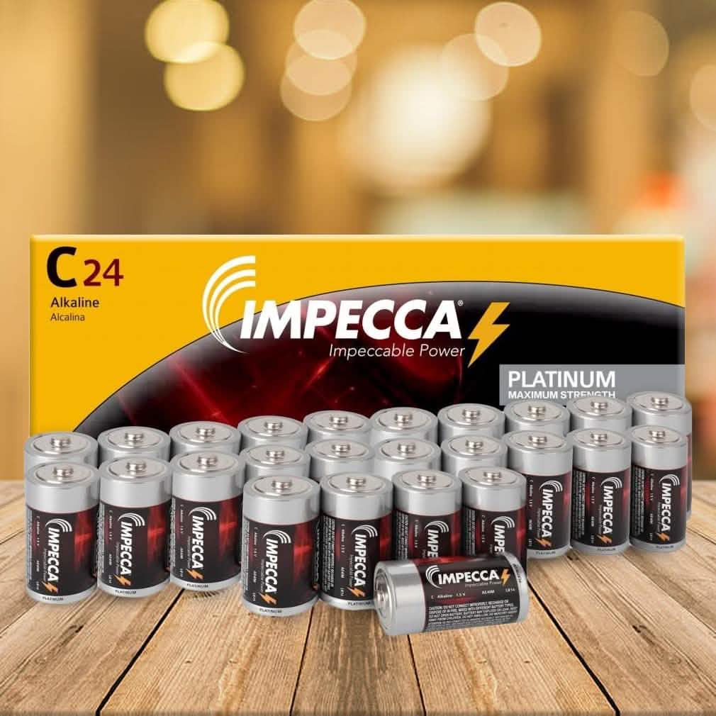Paquete de 24: Pilas alcalinas Impecca C LR14 Platinum