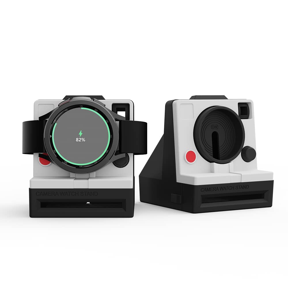 Soporte cargador SIKAI para reloj compatible con Samsung Galaxy Watch 4 / Galaxy Watch 4 Classic/Galaxy Watch 3 / Galaxy Watch Active Modo de mesita de noche Uso en casa/oficina Regalo ideal (Negro)