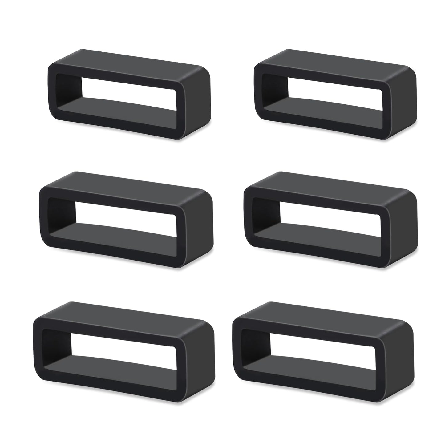 6 unidades de sujeción para correa de reloj de 18 mm/20 mm/22 mm, gomas de repuesto para correa de reloj, lazos de silicona para correa de reloj, retenedor, anillos de sujeción, lazos de seguridad para correa de reloj inteligente, pulsera deportiva