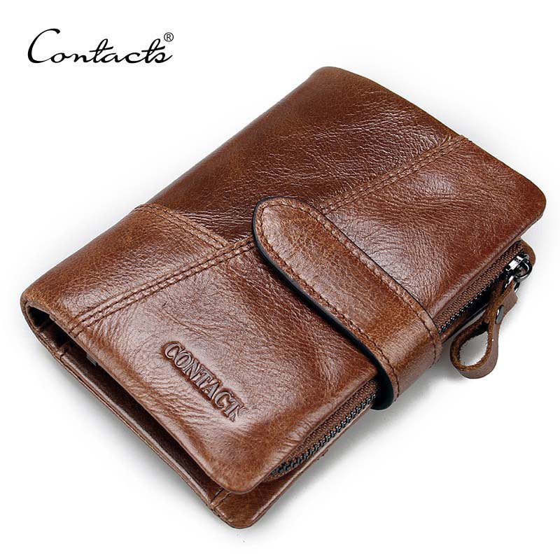 Men's Black Angel Three Fold Cowhide Activity Men's Wallets
