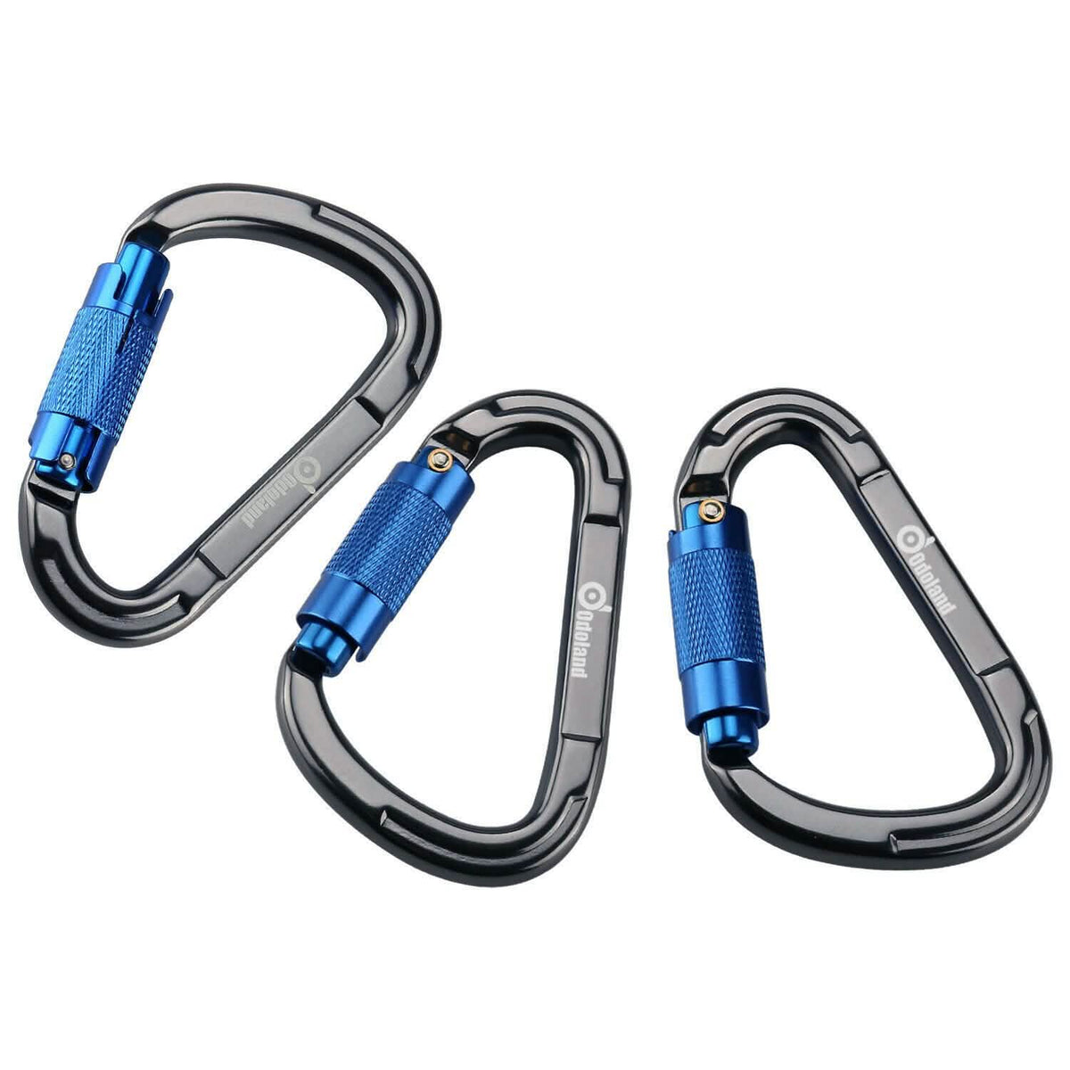 Paquete de 3: Clips Mosquetones de Escalada con Bloqueo Automático Mosquetones Resistentes en Forma de D