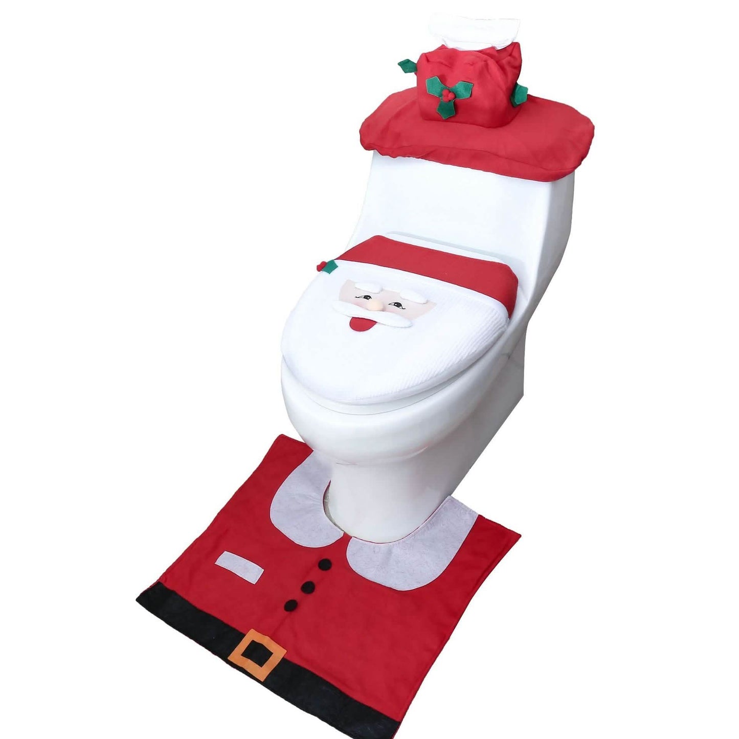 Paquete de 3: Juego de decoración navideña elegante para baño y hogar