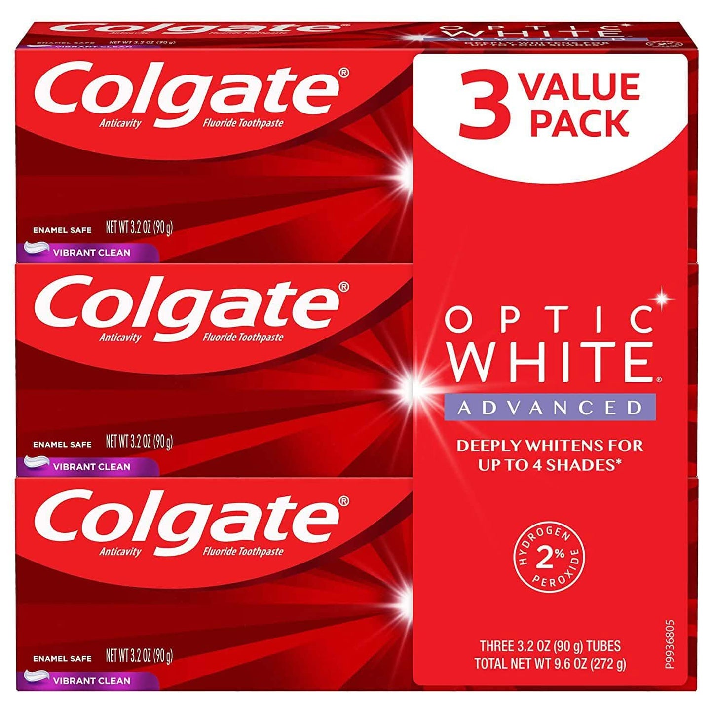 Paquete de 3: Crema dental blanqueadora avanzada Colgate Optic White
