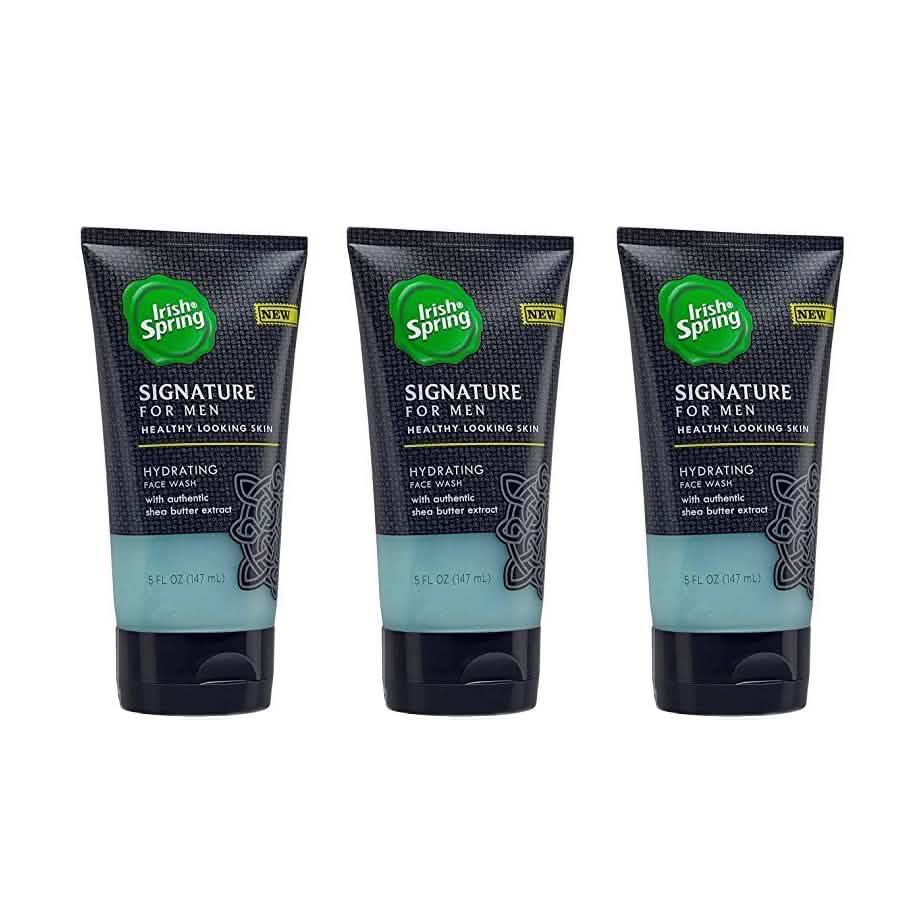 Paquete de 3: Limpiador facial hidratante Irish Spring Signature para hombre
